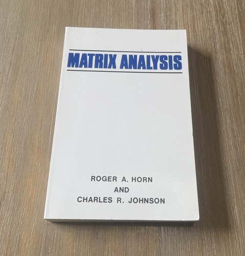 Matrix analysis charles - analysis, by