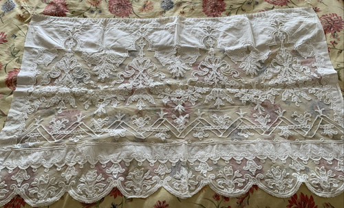 Antique french lace cotton - antique,
