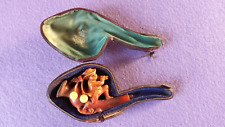 Antica pipa in schiuma di mare Uomo con ramo, Meerschaum pipe