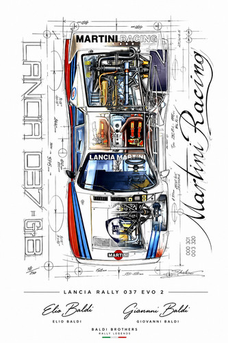 Poster lancia rally 037 evo - rally,