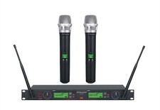 GTD Audio 2x800 canali UHF diversità microfono wireless sistema microfonico 733H