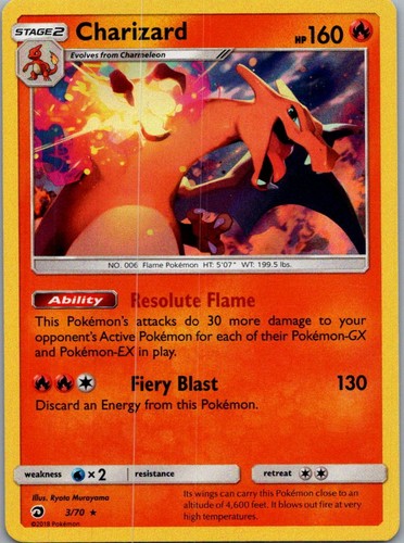 Charizard holo raro - charizard, 3/70