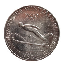 50 SCHILLING - AUSTRIA 1964 - MONETA 20g ARGENTO 900 - SCELLINI AUSTRIACI