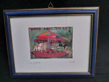 SERIGRAFIA SU TELA RODOLFO MELI FIRMATA A MATITA LA GIOSTRA INCORNICIATA RARA