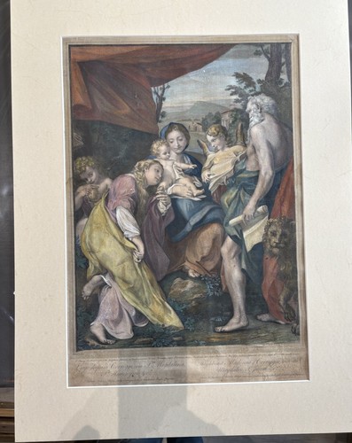 Stampa antica madonna - antica, (