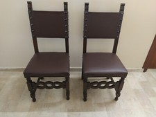 Coppia di sedie vintage  in legno primi novecento