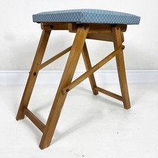 Sgabello vintage in legno richiudibile pieghevole Mid Century anni 60 sedia