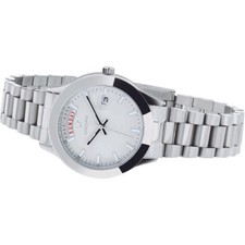 Orologio Uomo HOOPS LUXURY DAY DATE 2620M-S01 Bracciale Acciaio Bianco