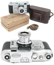 Iso Standard rangefinder Italian Leica copy made in Italy. Rare boxed with case