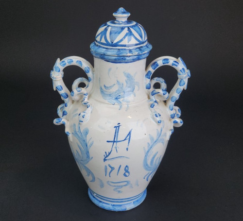 Antico vaso anfora - , maiolica