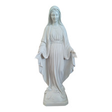 Statua madonna immacolata bianca concezione in resina da interno o esterno