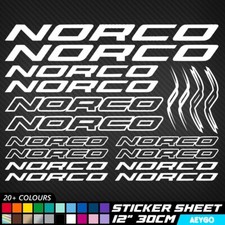 18x NORCO Vinyl Decal Stickers Sheet Bike Frame Cycling Cycle Bicycle MTB NEW