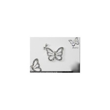 6 pz ciondolo farfalla 2,5 cm