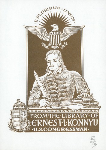 Vtg art libris bookplate - art,