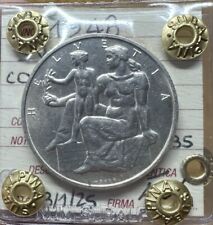 MONETA SVIZZERA 5 FRANCHI 1948 COSTITUZIONE 15 gr ARGENTO 835 sigillata SPL+
