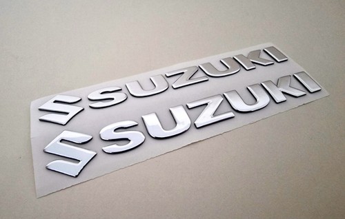 Suzuki argento cromo badge - suzuki,