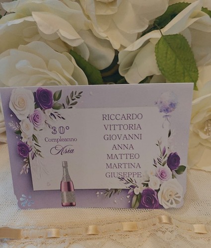 Segnatavolo compleanno con - segnatavolo,