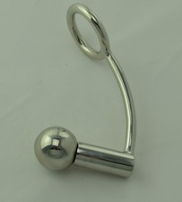 Gancio bondage in acciaio inox con sfera + anello 35 mm cock ring