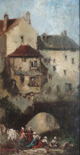 Dipinto olio tavola - olio, firmato