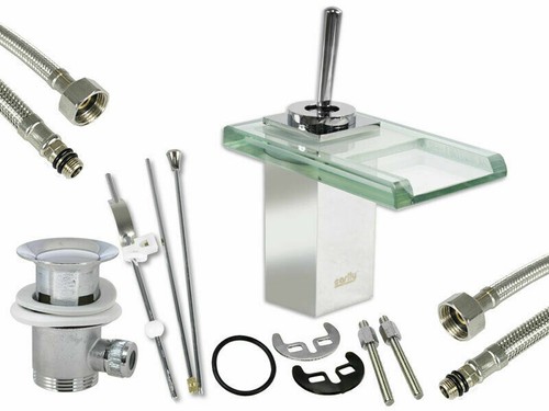 Rubinetto lavabo cascata con - rubinetto,