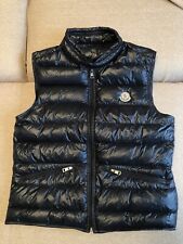 GILET SMANICATO MONCLER TG 3 BLU SCURO LEGGERO PRIMAVERA AUTUNNO PIUMINO