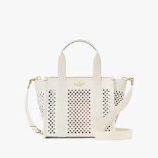 Borsa piccola Kate Spade KIP KL055 in pelle traforata meringa nuova con etichetta