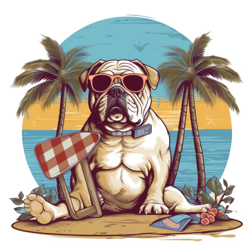 Adesivi auto bulldog inglese - bulldog,