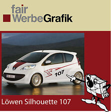 Decorazione laterale / adesivo / sagoma / Peugeot 107 #2028