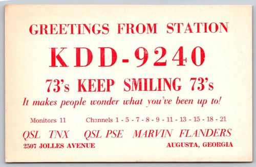 Scheda qsl radio kdd - cb, kdd-9240