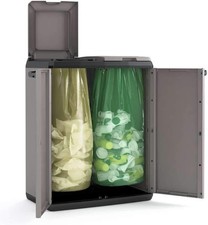 ARMADIO KETER SPLIT BASIC PATTUMIERA PER DIFFERENZIATA 2 ANTE CON COPERCHIO