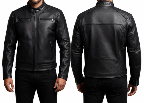 Giacca uomo pelle nera - , cafe