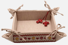 Cestino Pane Cestino Panini Lavabile Funghi Cuori Angelica Home & Country