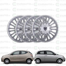 KIT SET 4 COPRICERCHI COPPA RUOTA LANCIA YPSILON Y 843 ARGENTO D15" NUOVO 25.195