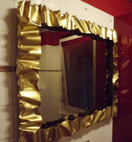 Cornice specchio ferro - specchio, battuto