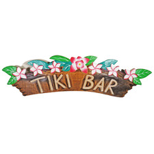Insegna TIKI BAR in legno ad