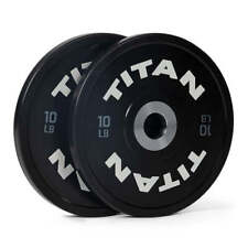 Titan Fitness 10 LB Coppia Piastre Paracolpi Elite Competizione, Colore Grigio Codificato