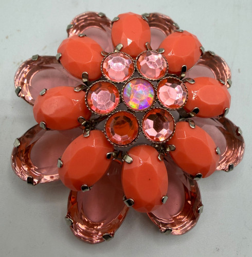 Spilla vintage rosa pesca
