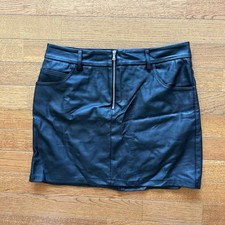 Subdued Leather Mini Skirt