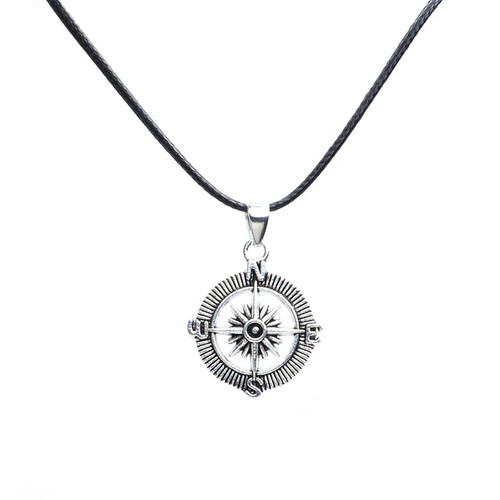 Collana nera con rosa - collana,