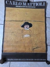 OLIVETTI: MANIFESTO CARLO MATTIOLI PALAZZO REALE MILANO-1984