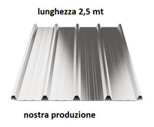 LAMIERA GRECATA Per COPERTURA 1010 MM Lunghezza 2500 MM ZINCATA