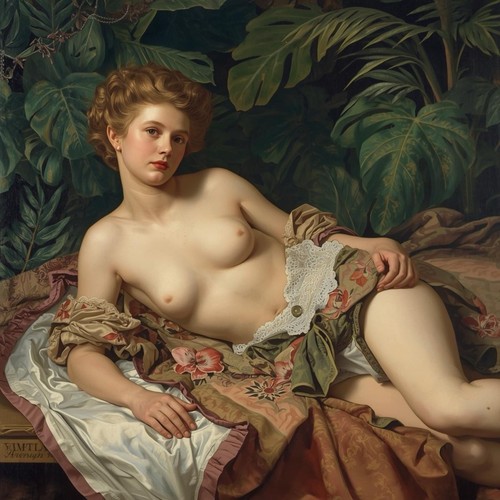 Nudo con coperta - con, dipinto