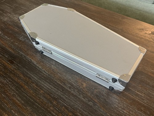 Silver aluminum coffin - coffin, case