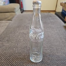 Bottiglia di vetro Coca-Cola Cola con tappo Limonata GazeUse scritta contorno soda trasparente