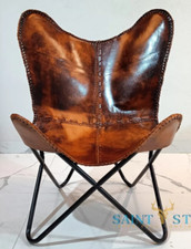 Sedia Farfalla In Pelle