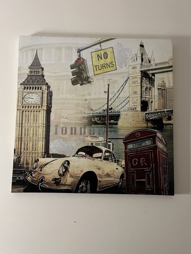 Grande tela londra con glitter - grande,
