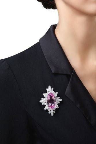 Spilla zaffiro rosa - , da