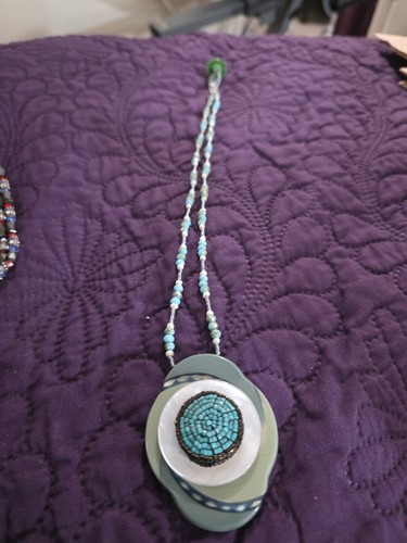 Collana perline turchesi - collana,