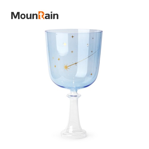 Cosmic blue gold star crystal - gold,