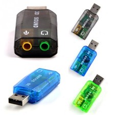 Mini scheda audio esterna 3D USB 3,5 mm adattatore scheda audio 5,1 canali altoparlante nEW